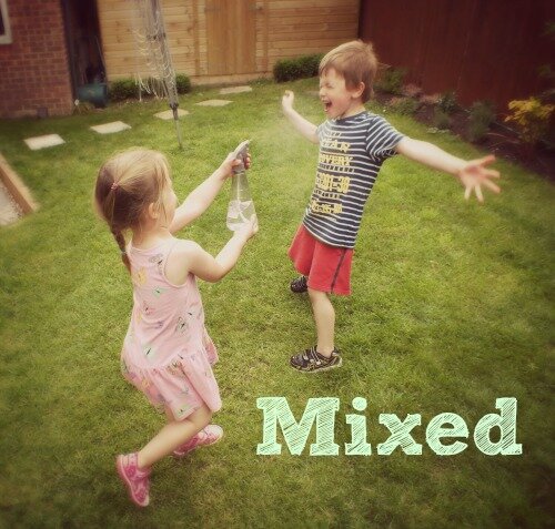 Mixed, children playing