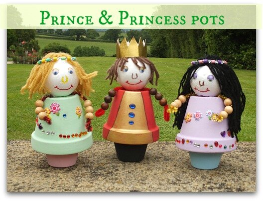 Prince and princess pots craft