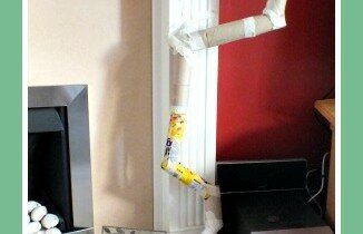 Homemade marble run